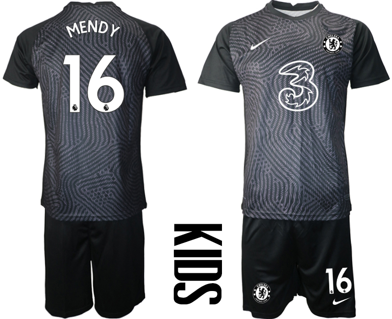 2021 Chelsea black Youth goalkeeper 16 soccer jerseys